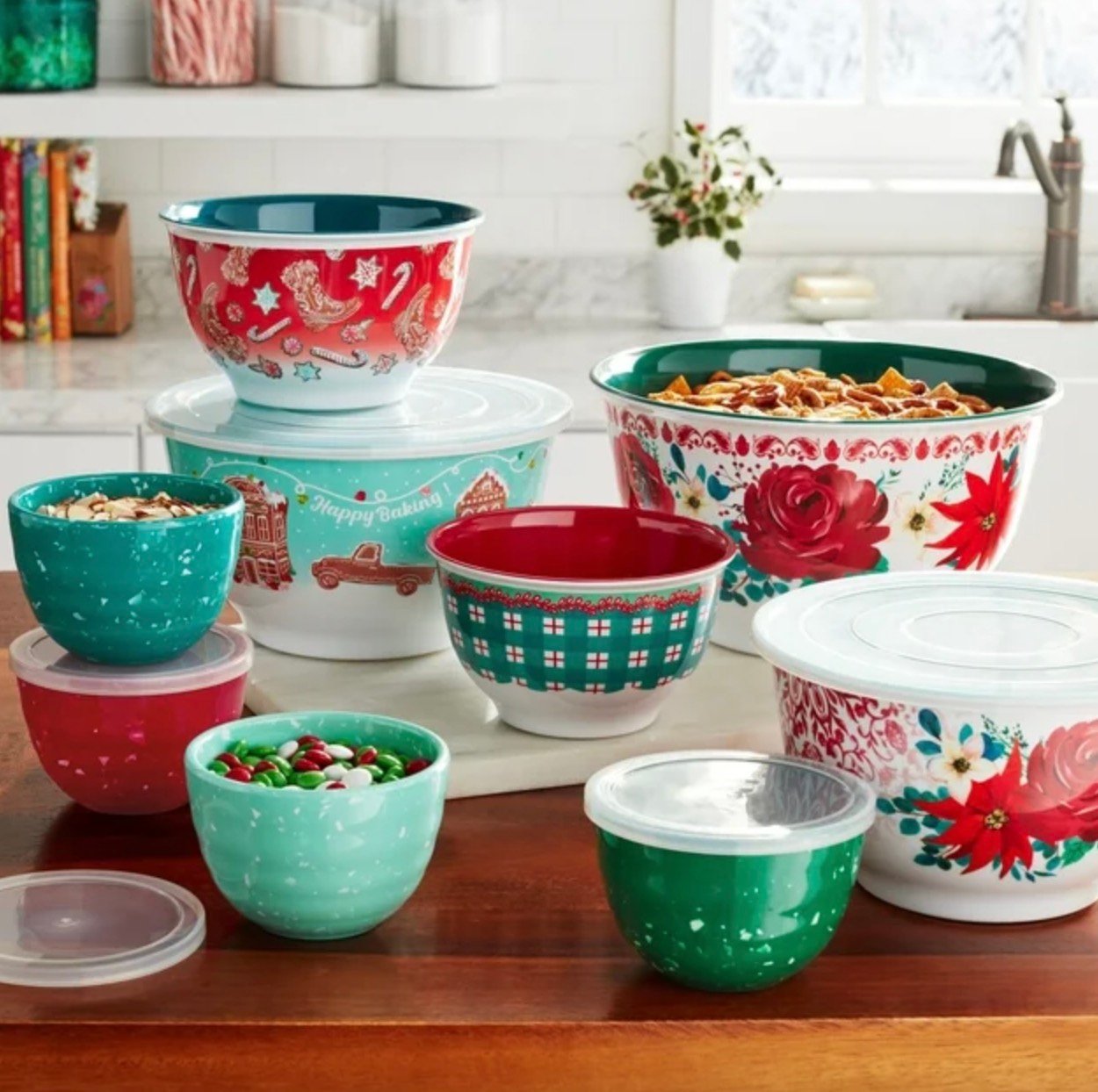 The Pioneer Girl Melamine Mixing Bowl Set, 18 Piece Set solely $16.23, plus extra!