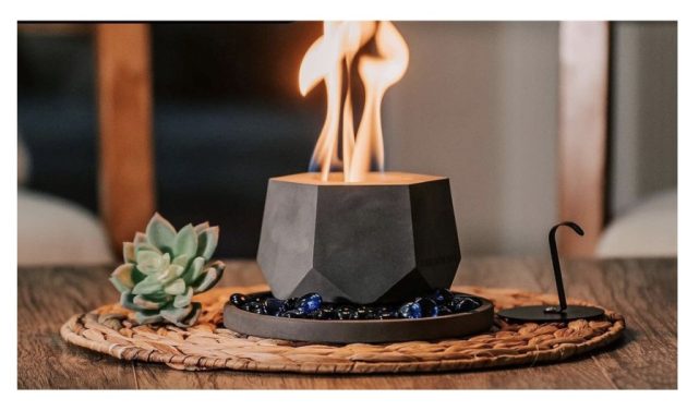 Concrete Tabletop Fire Pit only $18.99 shipped!