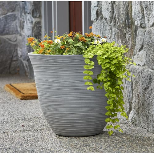 Better Homes & Gardens Terrence 19" Wide Round Resin Planter