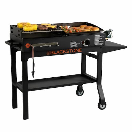 Blackstone Duo 17″ Propane Griddle and Charcoal Grill Combo