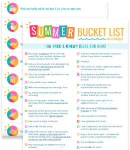 Summer Bucket List.
