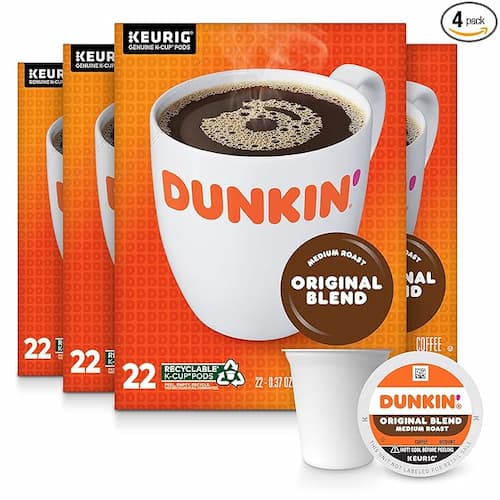 Dunkin' Original Blend Medium Roast Coffee, 88 Keurig K-Cup Pods