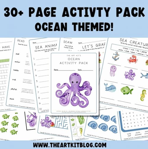 Free Printable Ocean Themed Activity Pack