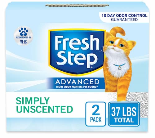 Fresh Step Clumping Cat Litter, Advanced, Simply Unscented, Extra Large, 37 Pounds total 