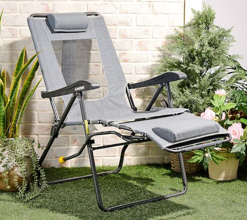 GCI Outdoor Legz Up Folding Lounge Chair with Leg Rest