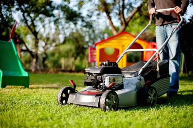 summer jobs for teens: mowing the lawn