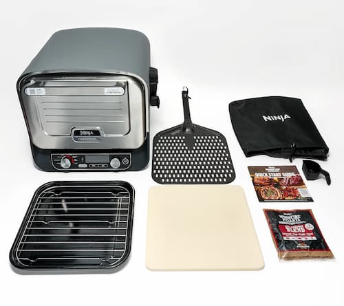 Ninja Woodfire 8-in-1 Outdoor Oven & Smoker with Pizza Peel & Cover