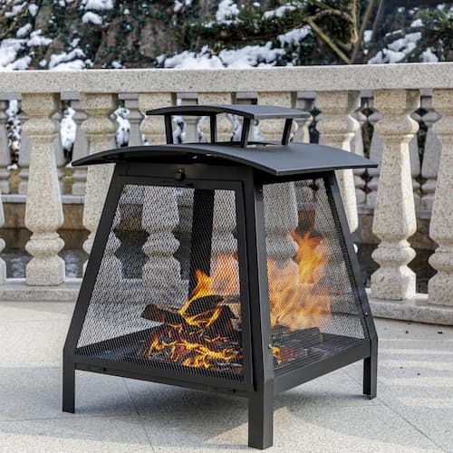 Saaimah 28.5'' H x 22'' W Wood Burning Outdoor Fire Pit