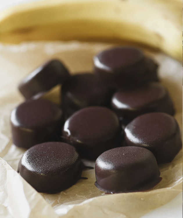 chocolate covered banana bites