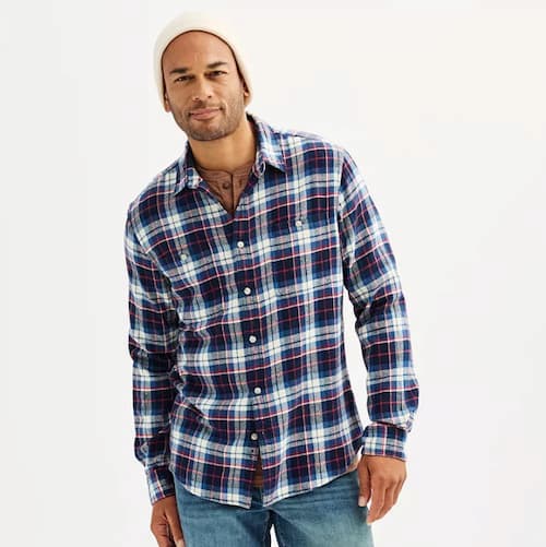 Sonoma Goods for Life Men's Flannel Button-Down Shirt 