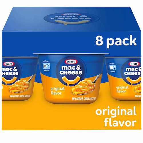 Kraft Original Easy Microwavable Macaroni and Cheese Cups 8-Count