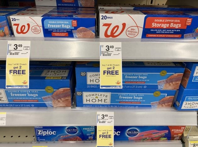 Walgreens sandwich bags