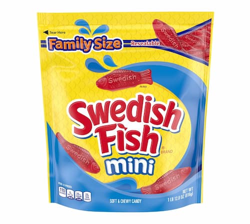 Swedish Fish Mini Candy Family Size Bag, 1.8 lb