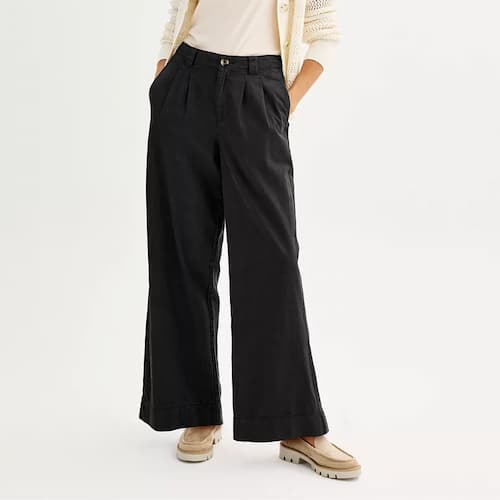 Women's Sonoma Goods For Life Pleated Wide Leg Pants