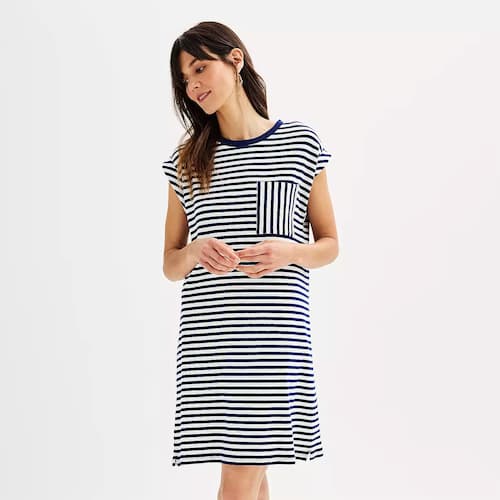 Women's Sonoma Goods For Life Striped T-Shirt Dress