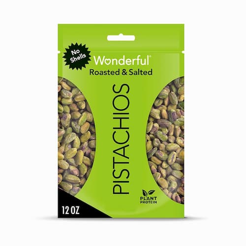 Wonderful Pistachios No Shells Roasted and Salted Nuts, 12 Ounce Resealable Bag