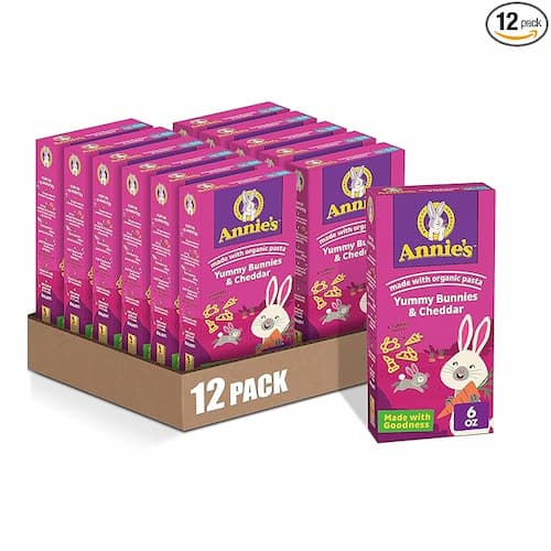 Annie's Macaroni and Cheese Yummy Bunnies, Cheddar, 6 oz. (Pack of 12)