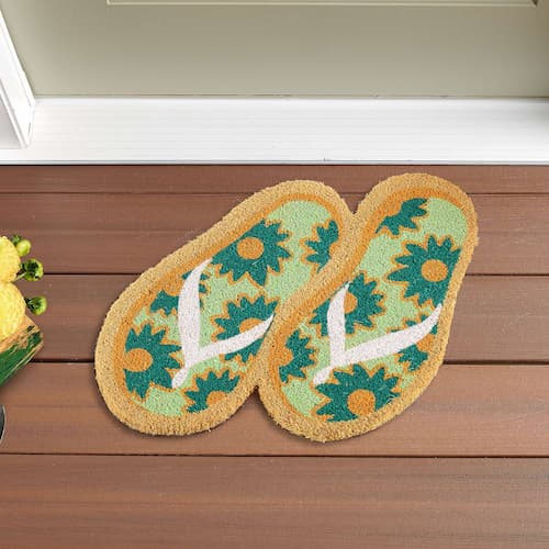 Celebrate Together Summer Flip Flops Coir Doormat