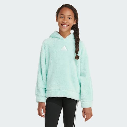 Girl's Long Sleeve Cozy Furry Pullover Hoodie