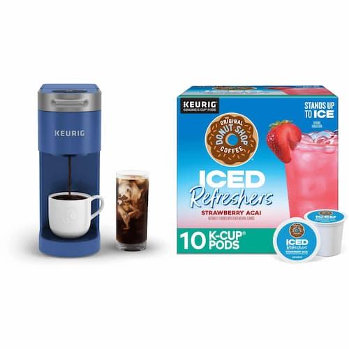 Keurig K-Slim + ICED Single-Serve Coffee Maker + Iced Refreshers K-Cups 10-Pack