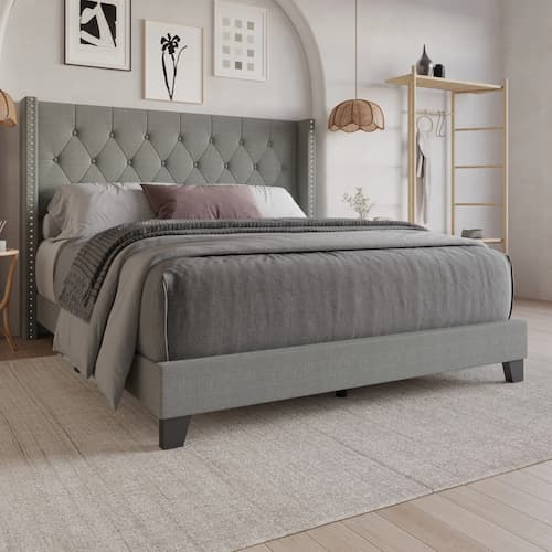Lark Manor Ameire Upholstered Wingback Bed
