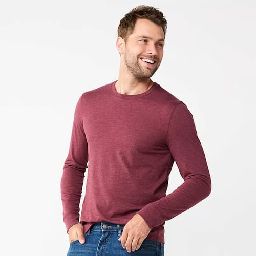 Men's Sonoma Goods For Life Supersoft Long Sleeve Crewneck Tee