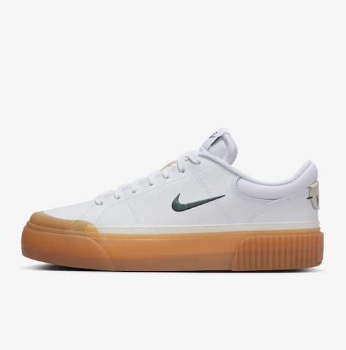 Nike Court Legacy Lift Women's Shoes in white/gum yellow