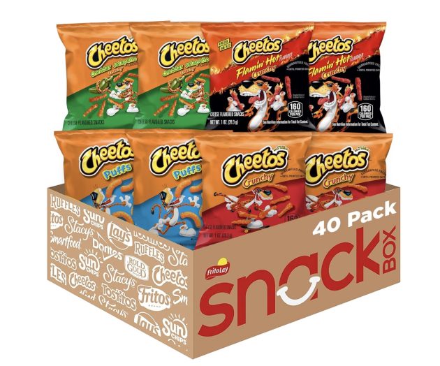 Cheetos Cheese Flavored Snacks, Variety Pack, (Pack of 40)