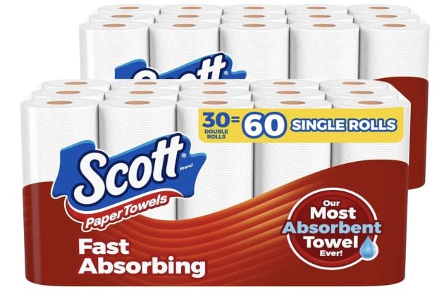 Scott Paper Towels, Pick-A-Sheet, 30 Double Rolls (2 Packs of 15)