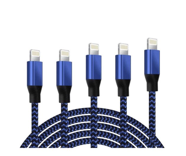 Two-Tone Braided MFi Lightning Cables (5-Pack) only $9.99 shipped!