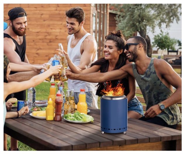 Tabletop Stainless Steel Smokeless Fire Pit only $28.99 shipped!