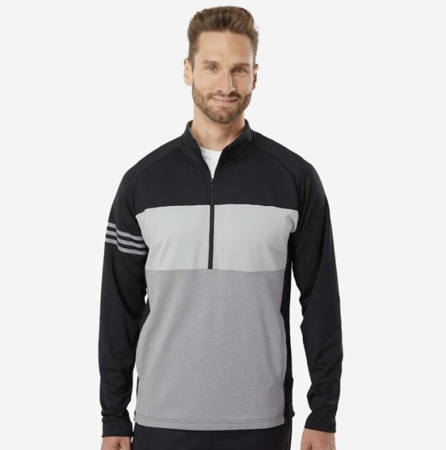 adidas Men's 3-Stripes Competition Quarter-Zip Pullover