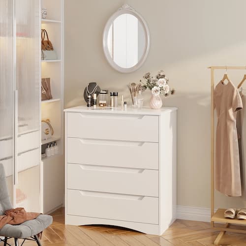 White 4 Drawer Dresser