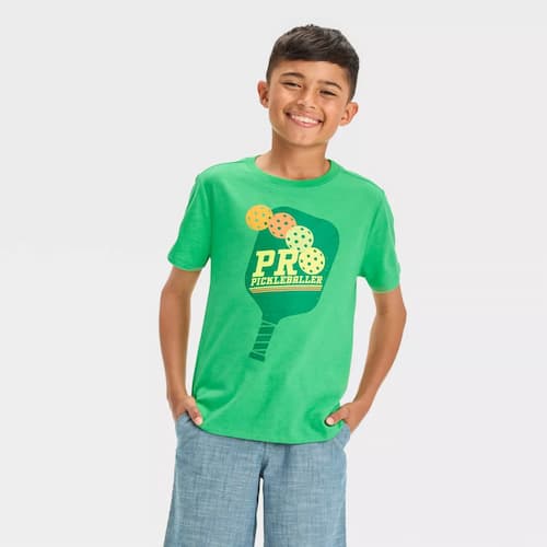 Boys Short Sleeve 'Pro Pickleballer' Graphic T-Shirt