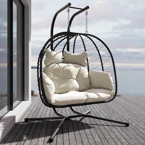 Dakatoa Fields 2-Person Chousein Egg Chair with Stand