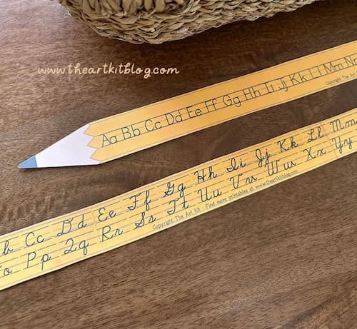 Free Printable Alphabet Desk Strips