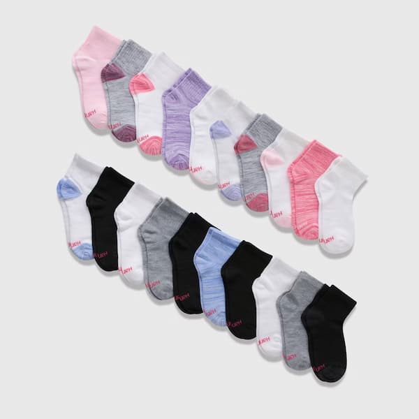 Hanes Girls' 20pk Ankle Socks