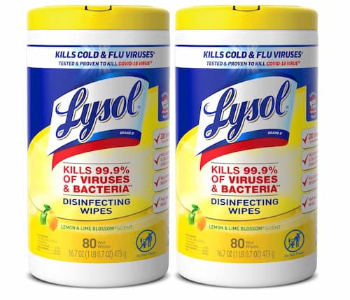 Lysol Disinfectant Wipes Stock Up Deal: TWO 80-Count Canisters only $7.48 shipped!