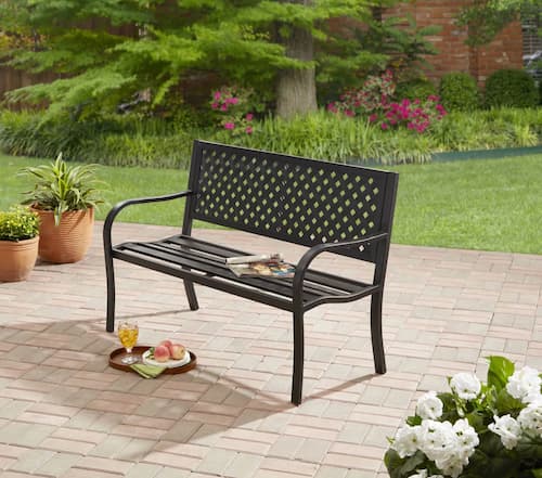 Mainstays Lattice Outdoor Bench only $69 shipped!