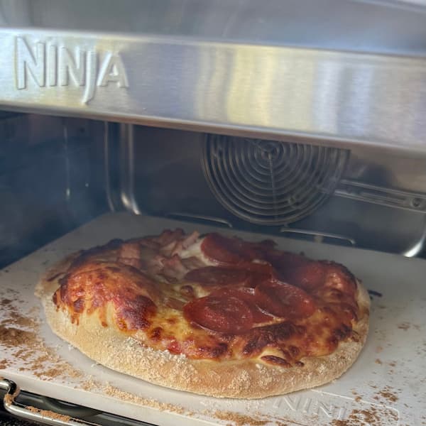 Ninja Woodfire Pizza oven pizza inside