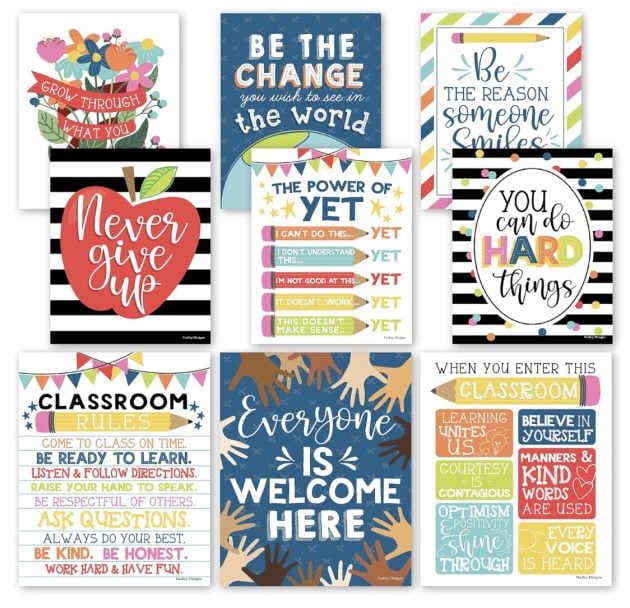 Colorful Classroom Decor Signs only $11.99!