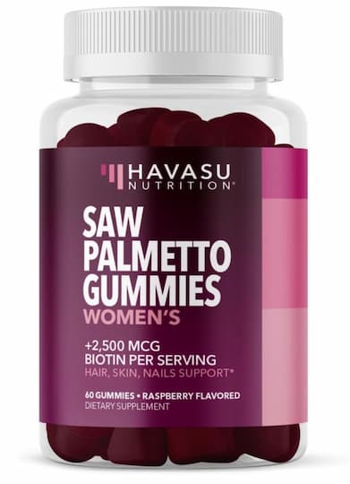 Saw Palmetto for Women + 2500 mcg Biotin Gummies