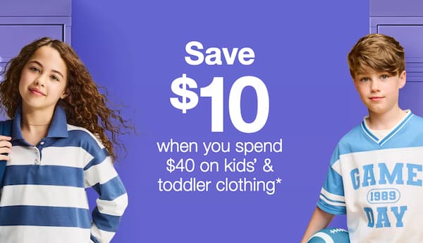 Target Kid’s Apparel: Spend $40, Get $10 Target Gift Card {Includes Clothes, Socks, and Underwear}