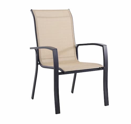 Style Selections Pelham Bay Stackable Black Steel Frame Stationary Dining Chair