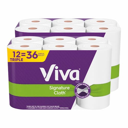 Viva Signature Triple Roll Paper Towels 12-Count