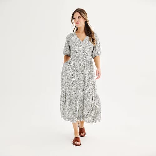 Women's Sonoma Goods For Life Button Thru Femme Midi Dress