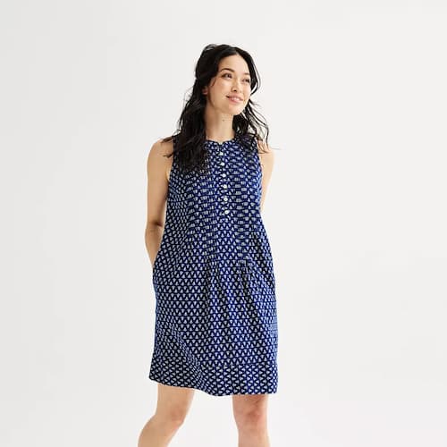 Women's Sonoma Goods For Life Sleeveless Pintuck Dress