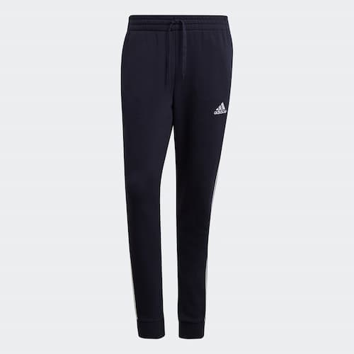 adidas men Essentials French Terry Tapered-Cuff 3-Stripes Pants