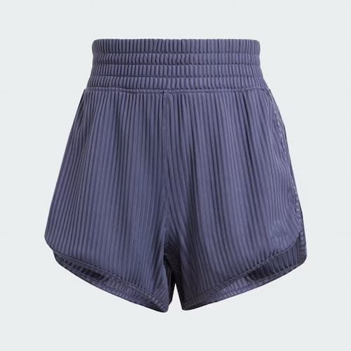 Pacer All Gym Seasonal Rib High-Rise Tonal 3-Stripes Shorts