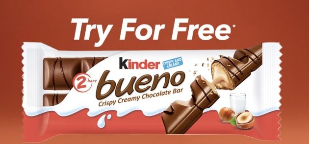 FREE Kinder Bueno Chocolate Bar